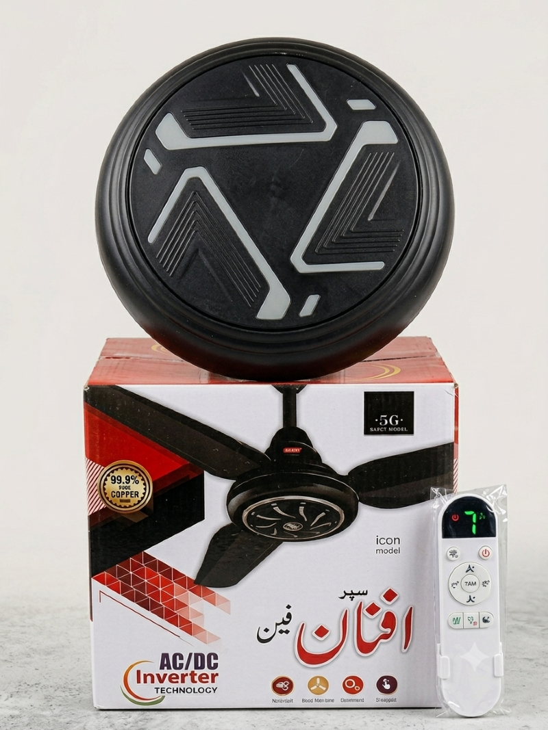 AL AFNAN FANS AC DC Inverter Fan 30-55W Black Variant Karachi