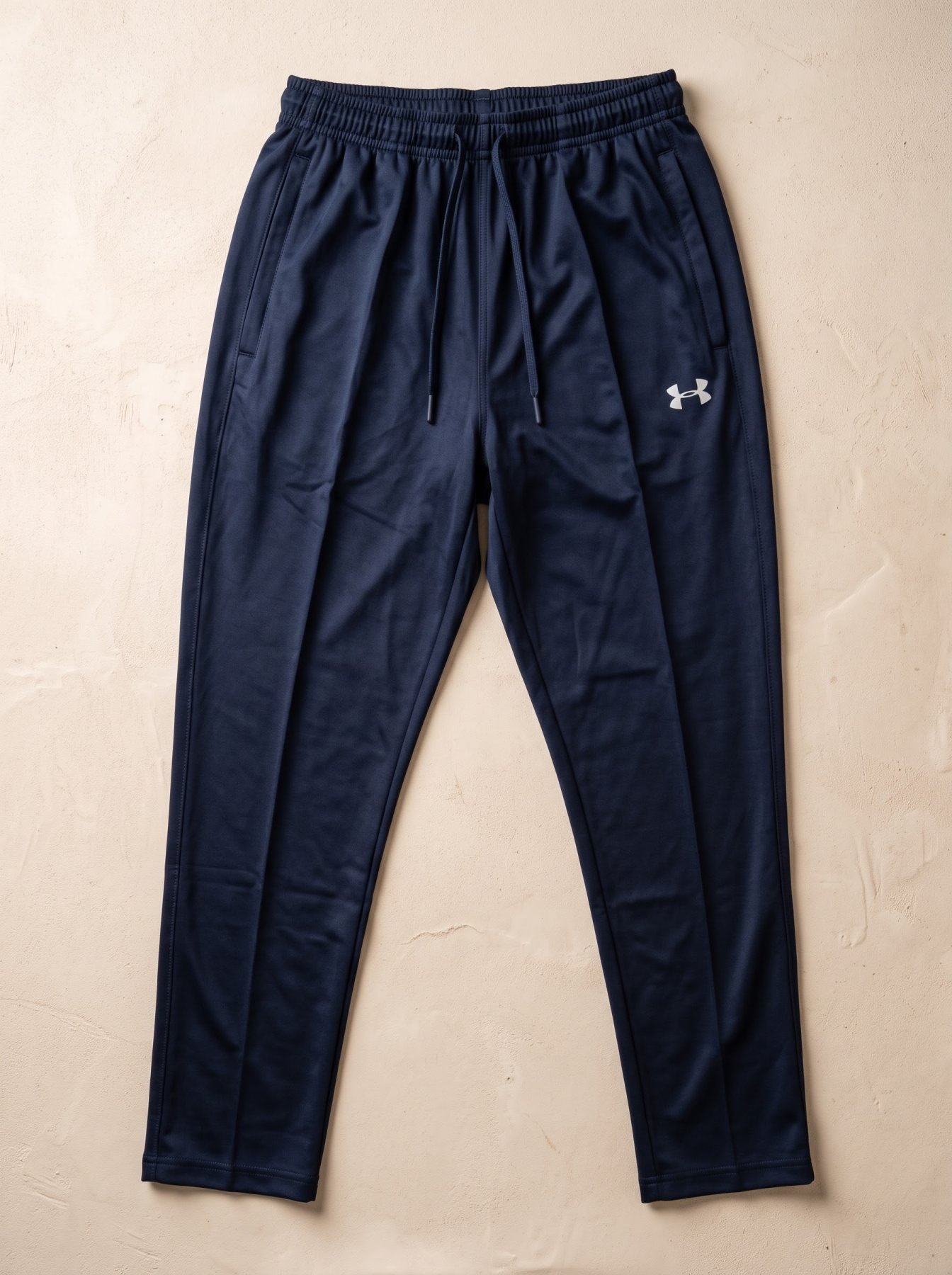 Crease-Detail Performance Track Trousers - Navy
