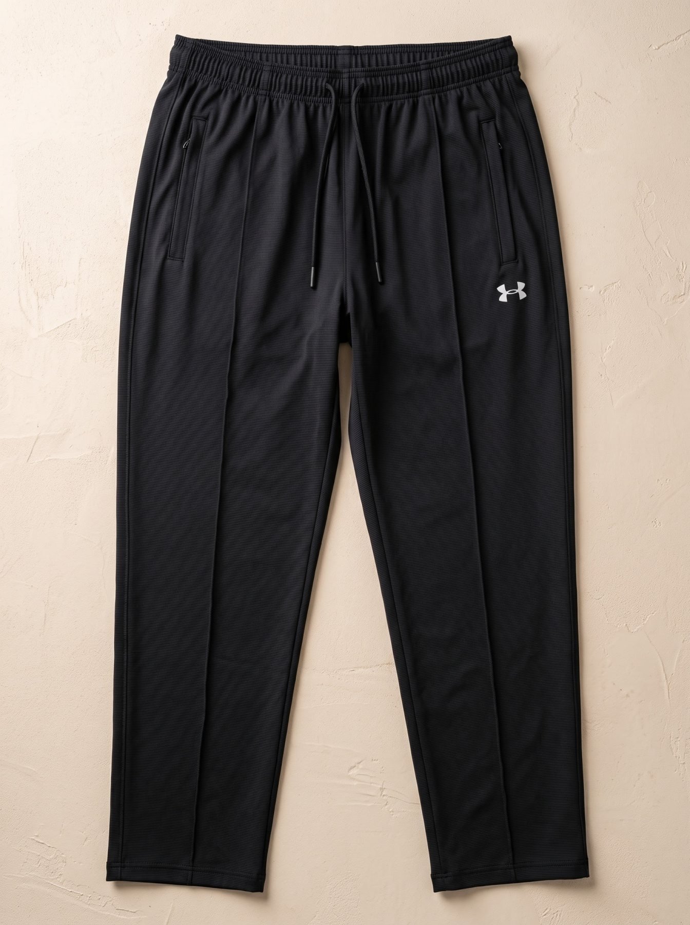 Crease-Detail Performance Track Trousers - Black