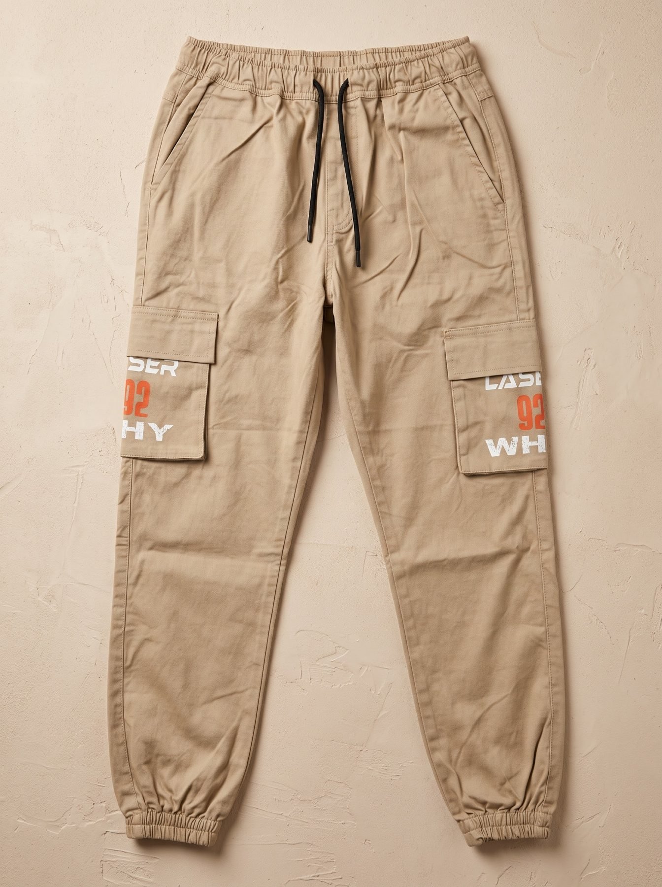 Streetwear Cargo Joggers - Beige